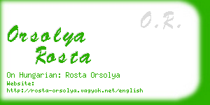 orsolya rosta business card